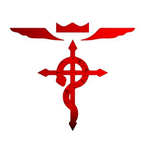 Bargain Max Decals Full Metal Red Alchemist Anime Cross Window Laptop Car Sticker 6