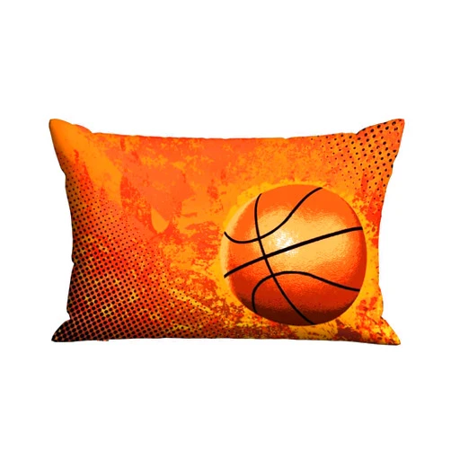 Mugod Rectangle Pillowcase Orange Sports Basketball,Throw Cushion Covers Rectangle Zipper Decor Sofa Couch Bedroom Living Room Home 20x30 Inches