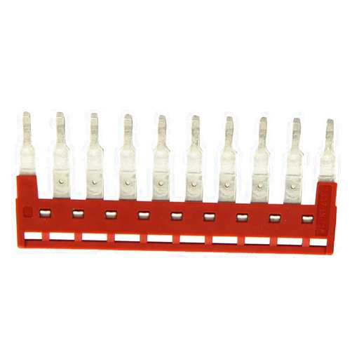 International Connector Dinkle DSS2.5N-10P DIN Rail Terminal Block Press-Fit Jumper DK2.5N Ten Pole, Pack of 10