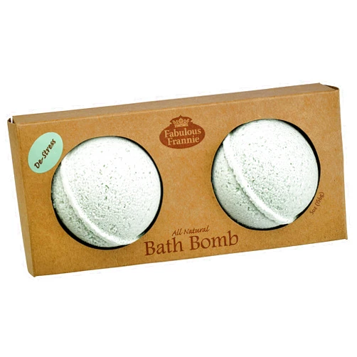 Fabulous Frannie De-Stress Natural, Handmade Bath Bomb Set, Rich in Essential Oil, Mineral Salt, Coconut Oil, Witch Hazel, Fizzies to Moisturize Skin 2.5 Ounce (Pack of 2)