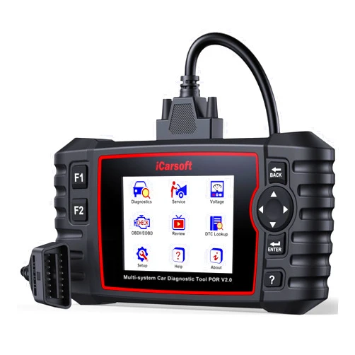 iCarsoft POR V2.0 fit for Porsche/Cayenne/911 Full Systems Diagnostic Scan Tool, OBD2 Scanner with 8 Resets, Live Data, Battery Test Module Info, Lifetime F-Ree Update