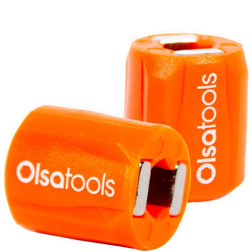 Olsa Tools Bit Magnetizer Ring and Demagnetizer by Olsa Tools | Screwdriver Bit Drive Holder for Magnetic Driver Bits | Powerful Neodymium Magnet | Works With Allen/Hex Keys