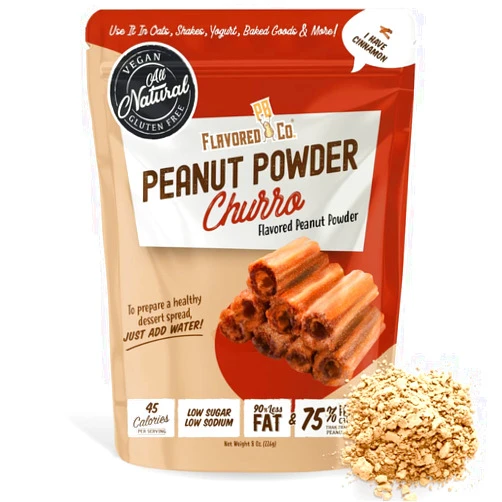 Flavored PB Co. Peanut Butter Powder, Low Carb and Only 45 Calories, All-Natural from US Farms (Churro)