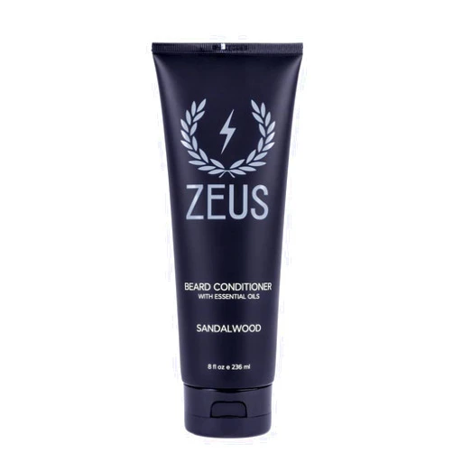 ZEUS Beard Conditioner Wash, Cleansing & Moisturizing Beard Wash with Green Tea & Natural Ingredients to Soften Beard – 8 oz. (Made in USA) Sandalwood