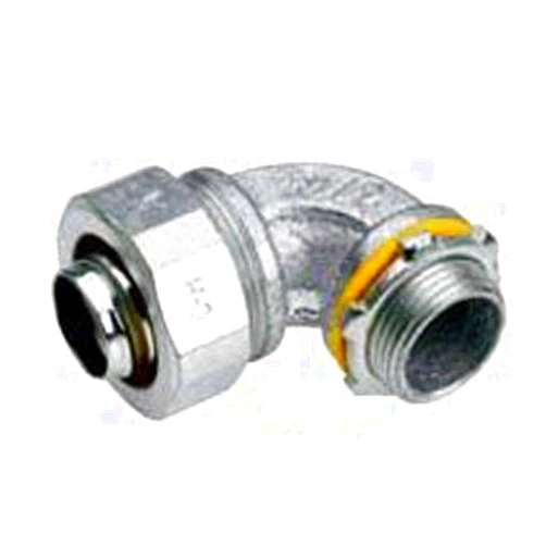 Crouse-Hinds LT5090 Zinc Electroplated Malleable Iron Non-Insulated Liquidtight 90 Degree Connector 1/2 Inch Liquidator™