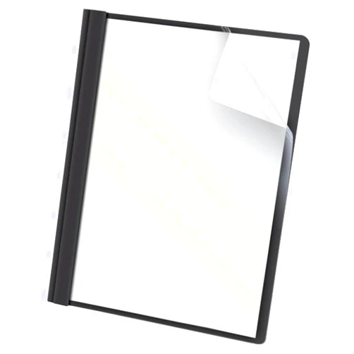 Oxford Clear Front Report Covers, Black, Letter Size, 25 per box (55806EE)