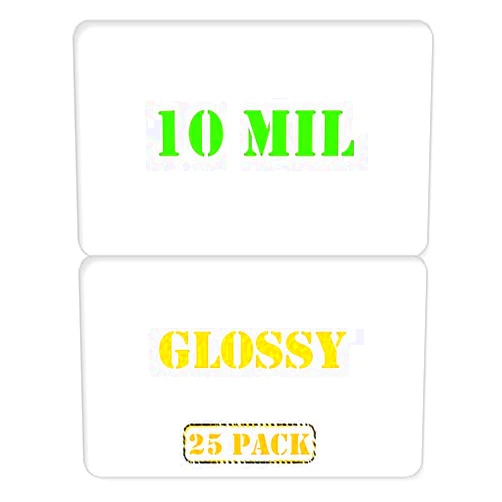 EasyIDea 25 x Glossy Butterfly Laminating Pouch - 10 mil - for CR80 Standard Size IDs