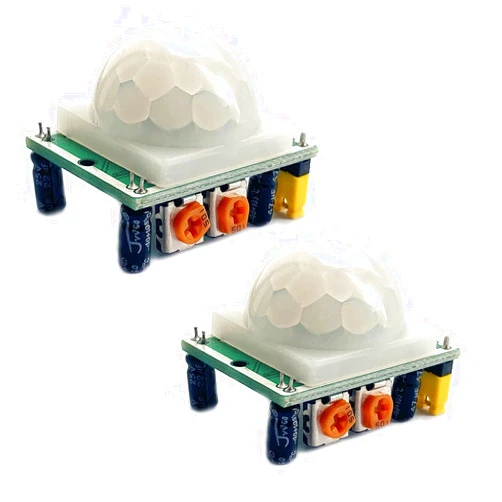 Kiro&Seeu 2PCS HC-SR501 Pyroelectric Infrared IR PIR Human Motion Sensor Detector Module Compatible with Ard-uino Raspberry Pi, R501-IS-MD-2P