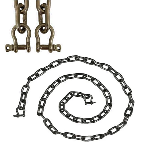 Pete's Marine Anchor Chain with Bow Shackles, Marine Grade 316 Stainless Steel Chain for Boat Anchor, 1,300 Pounds Max Work Load (4' x 1/4