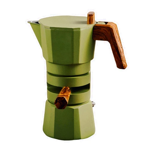 MagiDeal Coffee Maker Pot with 100 Filter Paper Aluminum Italian Style for Travel, Green
