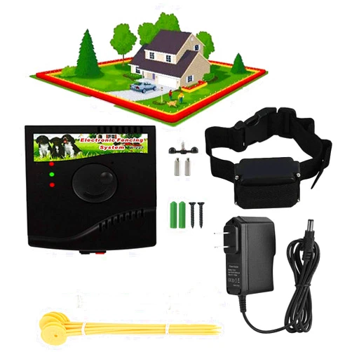 SUXIAN In-Ground Electric Dog Fence, Pet Containment System Waterproof Training Collar Receivers with 300m Underground Boundary Wire, Shock Tone Correction for Small Medium Large Dogs,for1dog
