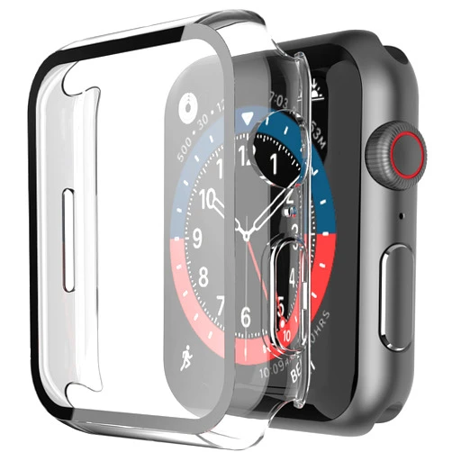 Roity [2 Pack] Roity 41mm Case Built in Tempered Glass Screen Protector Compatible for Apple Watch Series 8 Series 7 41mm, Ultra-Thin Shockproof Hard PC Full Protective Cover for iWatch, Transparent