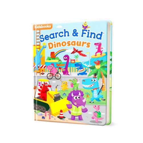Kidsbooks Publishing,Nicola Anderson My First Search & Find: Dinosaurs Board Book - Search for Dinosaurs, Animals, Objects, and More, Ages 2 and Up – Part of the My First Search & Find Series