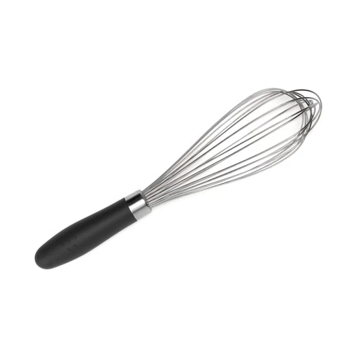Misen Deluxe Stainless Steel Balloon Whisk - Ergonomic Silicone Grip - Versatile Cooking Whisk for Eggs, Cream, Dishwasher Safe, Durable Construction - Professional-Grade Kitchen Tool - Black
