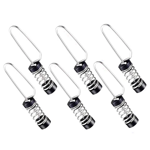 Wolfride 6Pcs Fishing Flag Clips, Stainless Steel Marine Boat Flag Clips for Outrigger Lines Antennas Stern Lights Flagpole Rope