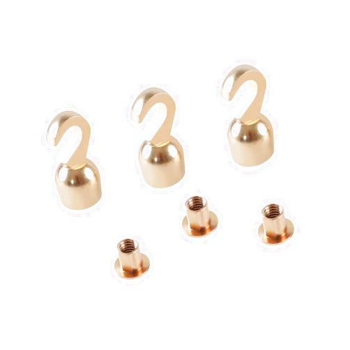 HQPARRTS for Grandfather Clock Weight Shell Hook and Nut Set of 3 Older Style-4 mm Thread (3 PCS Shell Hook and Nut)