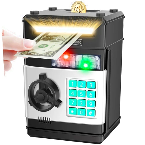 Saidrip Piggy Bank for Kids, Electronic Cash Coin Money Saving Box, Money Bank for 8 9 10 Year Old Boys Girls, Toys for Ages 6 7 8 10 11 12 13