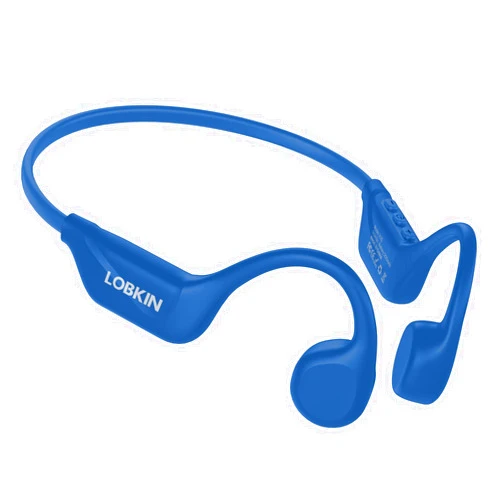 LOBKIN Bone Conduction Headphones Bluetooth 5.4, Open Ear Headphones with Mic, Wireless, 10H Playtime, IPX5 Waterproof Sports Headphones for Running, Ski, Cycling, Workout, Blue