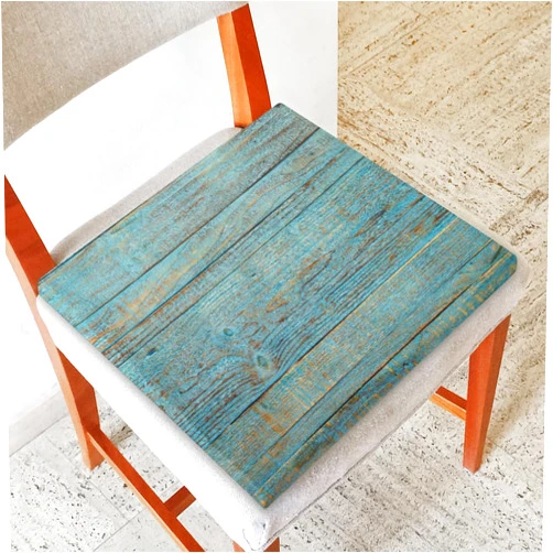 Fzsopd Woodgrain Retro Chair Cushion Soft Washable Foam Seat Cushion with Ties Square Chair Pad for Kitchen Dining Chairs Office Garden Patio Outdoor Indoor,16