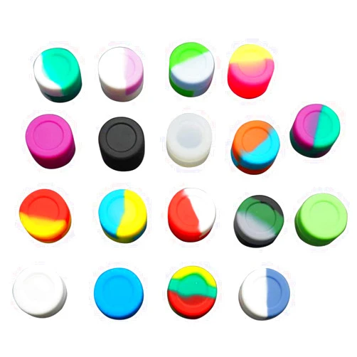 Gentcy Silicone 3ml Lots Silicone Container Box 18 colors 1000pcs