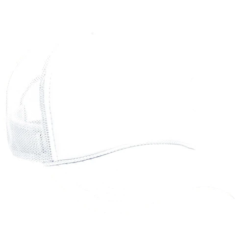 OTTO Cap 5 Panel Mid Profile Mesh Back Trucker Hat Polyester Foam Front White