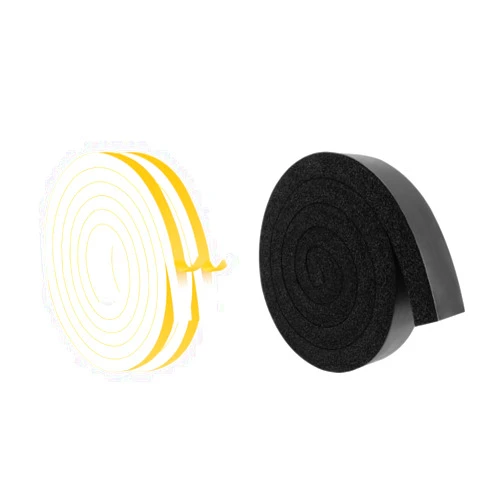 Trisiki HighDensity Weather Stripping and Non-Adhesion Air Conditioner Foam Seal Insulating Strip，Lightproof Anti-Bug (1/2 in x 3/8In,13Ft, 2 in x 1 in，6.5Ft)