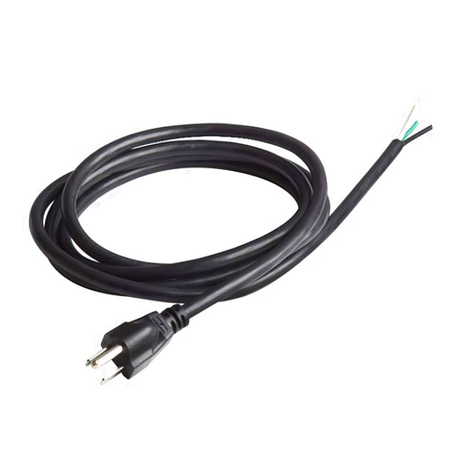VSEER 6Ft 12 Gauge 3 Prong Heavy Duty Universal AC Appliance Replacement Power Supply Cord Cable with Open End, SJT 12AWG 20Amp Conductor Wire Extension Cable, Black