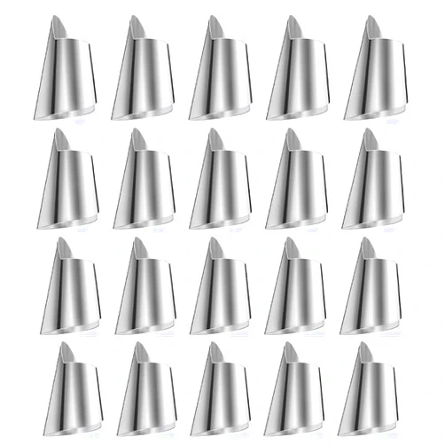 Hemoton Finger Guard for Vegetable Picking and Nail Protection Stainless Steel Thumb Peeler and Cutting Cover 1.57X0.98X0.59 Inch Kitchen Tool for Safe Food Prep