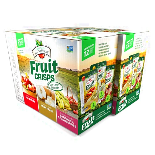 Brothers-ALL-Natural Fruit Crisps Variety Pack (Fuji Apples, Asian Pears, Strawberry Banana), Individual Bags, 2 x 12 Bags (24 Total)