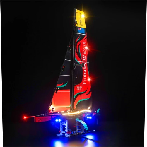 BrickBling LED Light Compatible with Lego Technic Emirates Team New Zealand AC75 Yacht, Creative Lighting Compatible with Lego 42174 (No Bricks) (Classic Version Light)