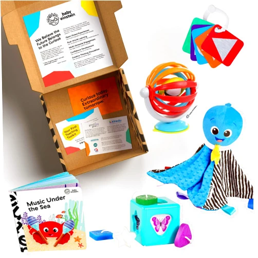 Baby Einstein Baby's First Shapes & Senses Teacher Developmental Toys Kit and Gift Set, Newborn and up