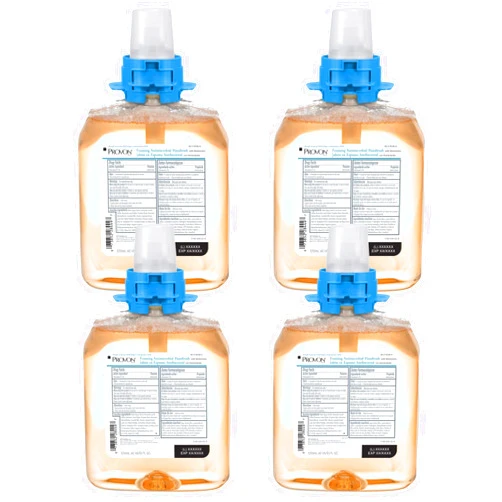 GOJO PROVON Foaming Antimicrobial Handwash with Moisturizers, Light Fruit Fragrance, 1250 mL Hand Soap Refill for PROVON FMX-12 Push-Style Dispenser (Pack of 4) - 5186-04