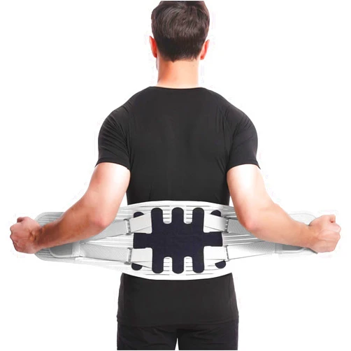 CONHEBE Back Brace for Lower Back Pain Relief with Bionic Design, Lumbar Support Belt with Soft Breathable Knit Material for Herniated Disc ，Sciatica， Back Support Belt for Men and Women, Gray（L）