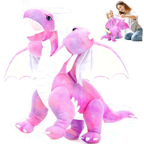 MaoGoLan Big Dragon Plush Stuffed Animal,21 inches Pink Dragon Plush Toy, Large Fly DragonToy for Girl, Birthday
