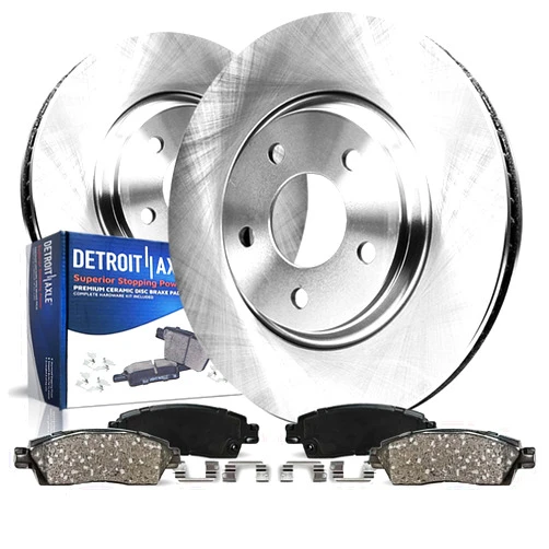 Detroit Axle - Front Brake Kit for 06-11 Honda Civic 2006 2007 2008 2009 2010 2011 Disc Brake Rotors Ceramic Brakes Pads Replacement Brake Kit