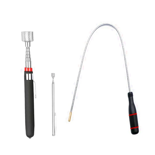 KITEVICH 3 Pack Telescoping Magnet Pick-up Tool Set - Retrieving Telescoping Magnet Pickup Tools，Extendable Magnetic Pick Up Tools，Bendable Spring Magnet Stick