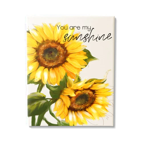 Stupell Industries You Are My Sunshine Vivid Sunflower Blossoms Canvas Wall Art, Design By Conrad Knutsen