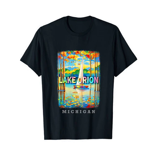 Lake Orion Michigan Lakeside Bliss Lake Orion Michigan MI Lakeside Bliss SD585 T-Shirt
