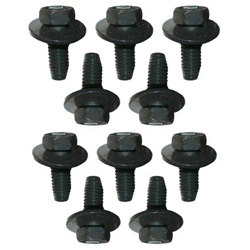 FUKQVOD ONIZZBAND 10 Pcs 12mm Top Front Skid Plate Bolts for Toyota Tacoma 4Runner FJ Tundra Land Cruiser and More, Black, M