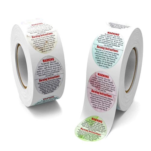 BallHull 1000 PCS Candle Warning Labels, 1.5inch Round Candle Safety Labels Sticker for Candle Making DIY Candle Jars (Colourful)