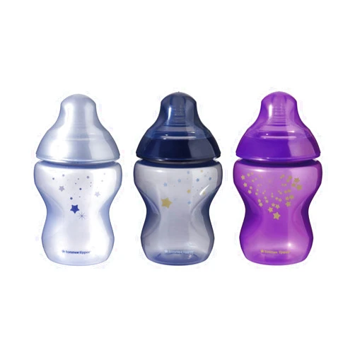 Tommee Tippee Closer to Nature Limited Edition Baby Bottles, Midnight Skies - 9oz, 3ct, Blue