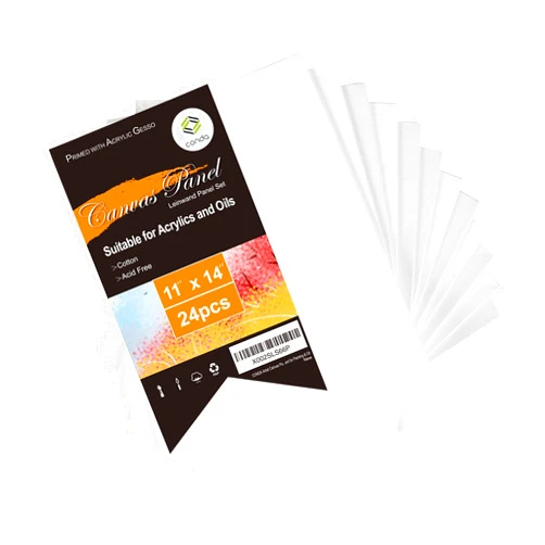 Conda Canvas Boards 11 x 14 inch, 12 Pack, Primed, 100% Cotton, Artist Quality Acid Free Canvas Panels for Painting Acrylics Oil & Watercolor