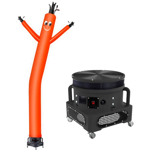 MOUNTO 20ft Air Inflatable Tube Guy Puppet Dancing Man with 1HP Blower Complete Set, 20-Feet 18Inch (Orange)
