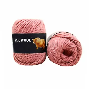 Clisil 300g Thick Pink Yak Wool Yarn Warm Cashmere Thread Knitting Worsted Blended Crochet Yarn DIY Winter Sweater Scarf Gloves Yarn