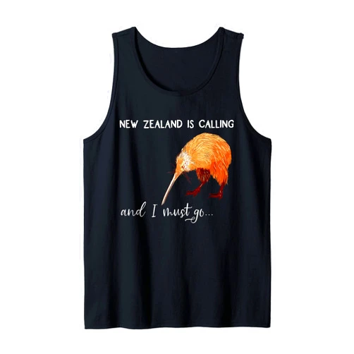 Newzealand Neuseeland Kiwi Backpacker Geschenkidee New Zealand is calling, and I must go... New Zealand gift Tank Top