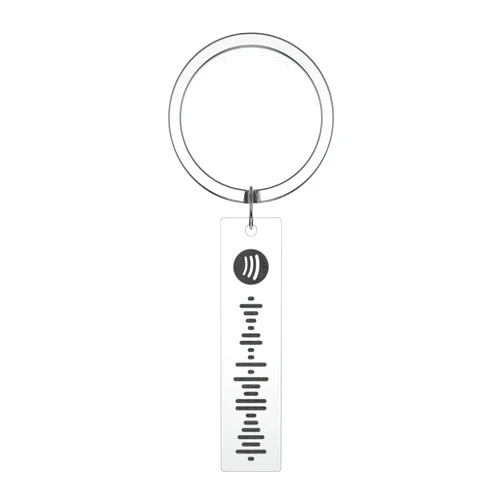 KISSBELLY Custom Spotify Keychain, Personalized Scannable Spotify Code Keychain Spotify Music Song Code Keyring Gifts for Men