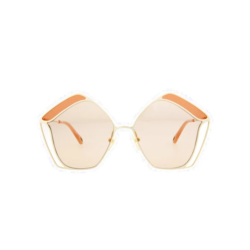 Chloe Chloé Round-Frame Metal Sunglasses
