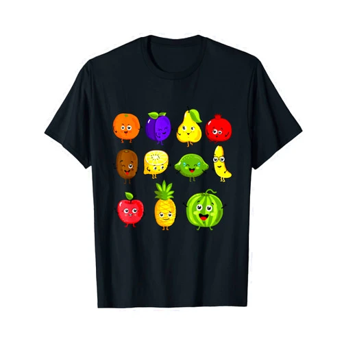 Jamrock Fruits and Veggie Puns Apparel Funny Fruits Collage Fruit and Vegetables T-Shirt T-Shirt