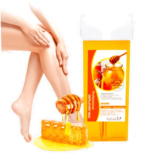 Anmas rucci Hair Removal Wax, Depilatory Wax Cartridge, Honey Heater Waxing, 100 ml, for Professional or Home Uses, Legs, Arms, Underarm, Bikini Line