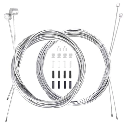 4PCS Bike Brake Cable Shifter Cable, Bicycle Gear Cable Wire for Mountain Bike, Bike Brake Wire Set for Universal Bike, Including 18 PCS Complete Inner Replacement Set